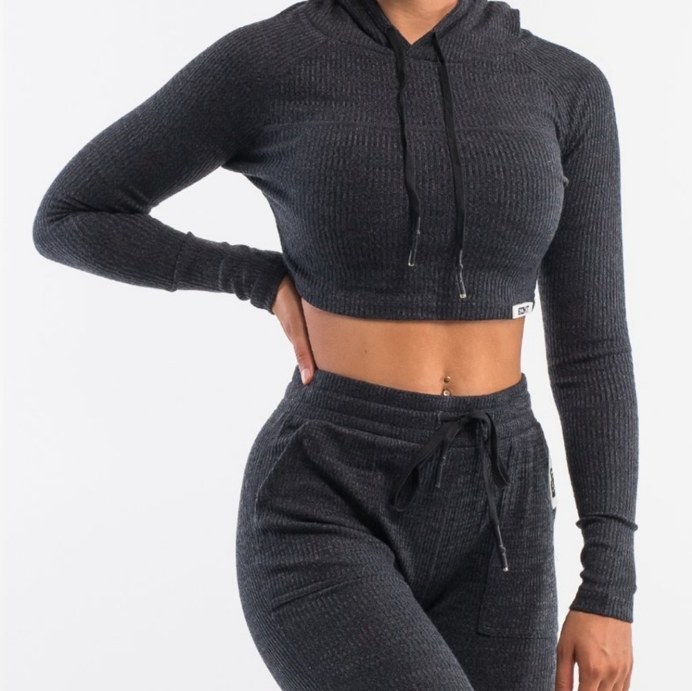 Echt comfort hoodie black marl, small